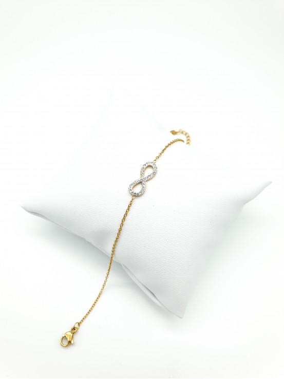 Βραχιόλι άπειρο W χρυσό