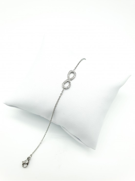 Βραχιόλι άπειρο W ασημί
