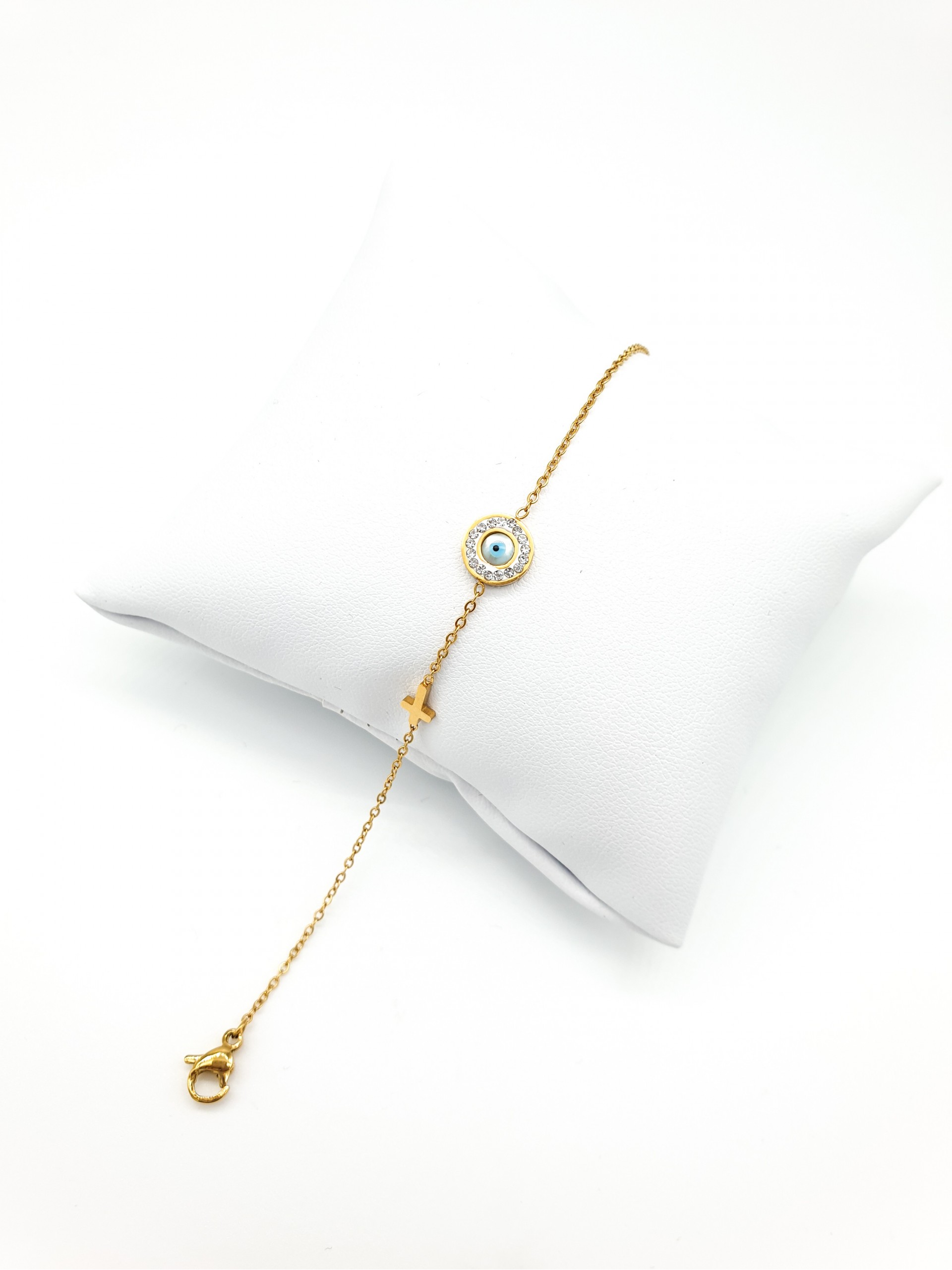 Βραχιόλι μάτι φίλντισι χρυσό