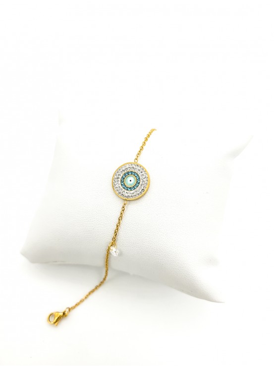 Βραχιόλι round-eye shiny χρυσό