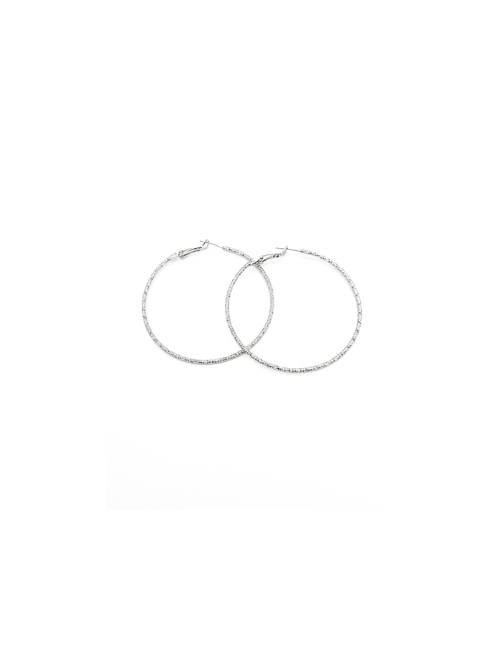 Σκουλαρίκια Κρίκοι ασημί 5,7 cm
