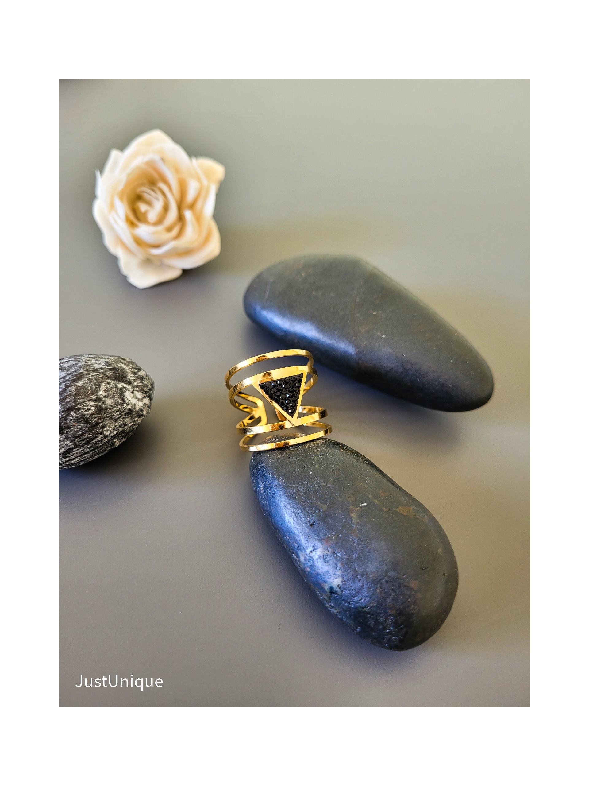 Δαχτυλίδι Solid χρυσό μαύρο