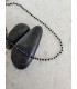 Κολιέ Eutropia-rosary μαύρο ασημί