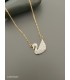 Κολιέ white swan χρυσό