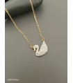Κολιέ white swan χρυσό