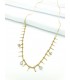 Κολιέ drippers strass  χρυσό