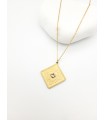 Κολιέ  Stamp χρυσό ροζ
