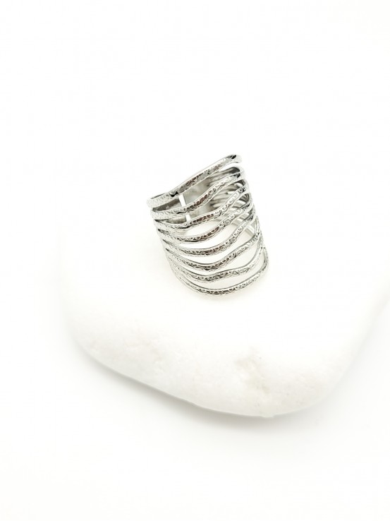 Δαχτυλίδι multi-string ασημί