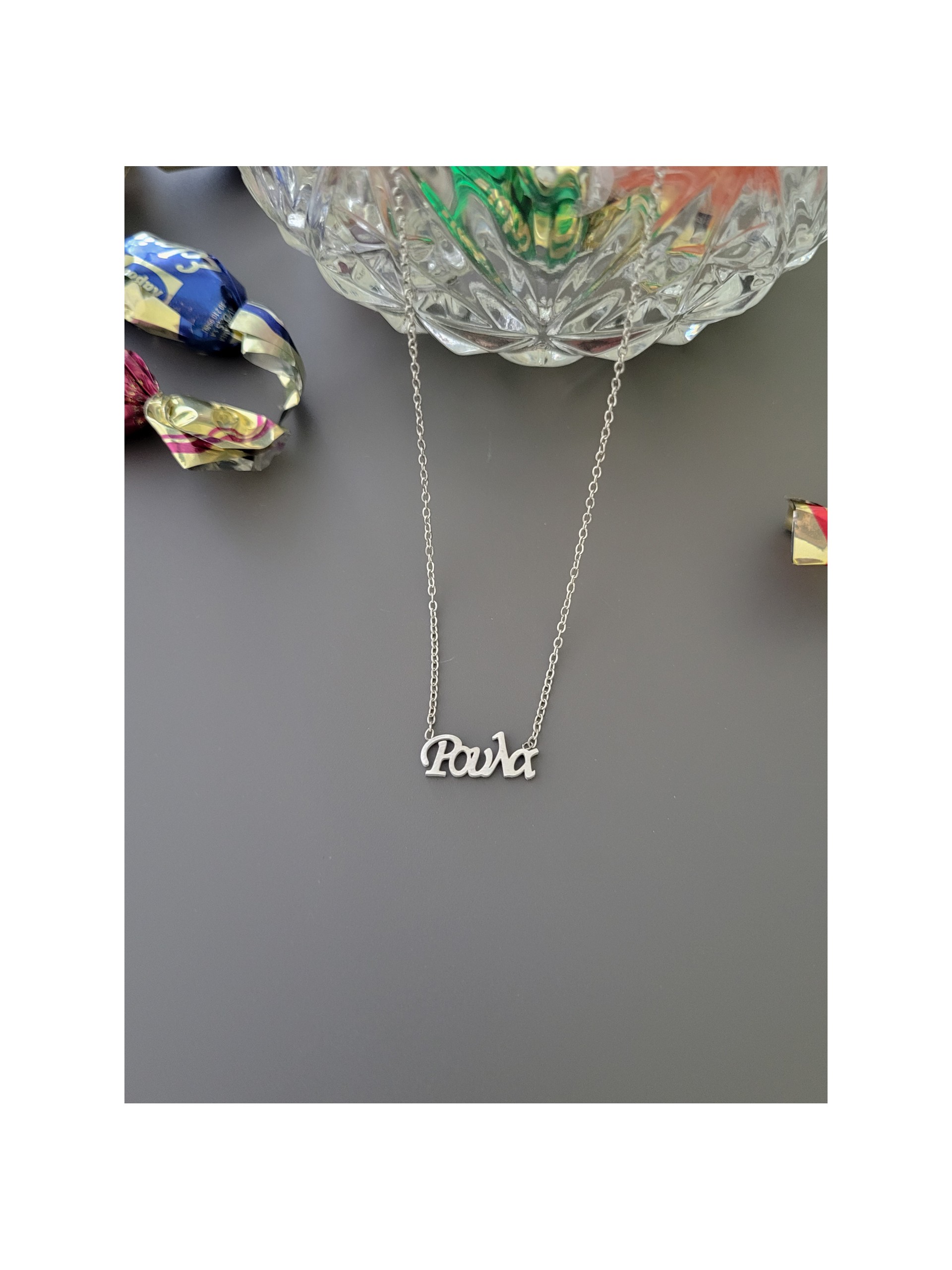 Κολιέ Ρούλα ασημί