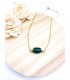 Κολιέ green agate  χρυσό