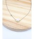 Κολιέ pearl cross ασημί