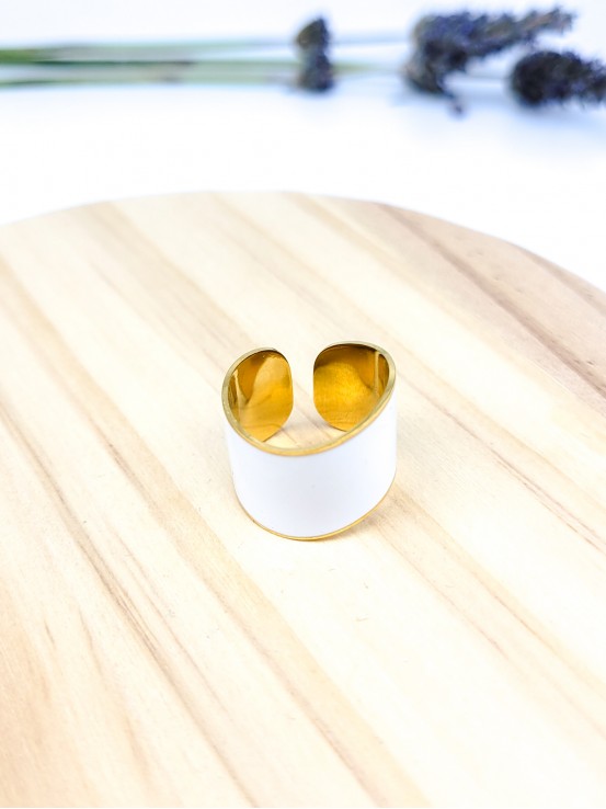 Δαχτυλίδι barrel λευκό