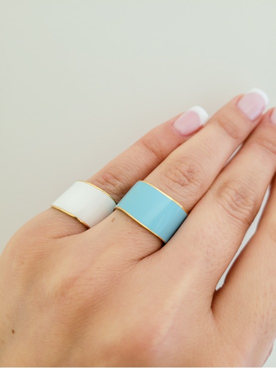 Δαχτυλίδι barrel λευκό