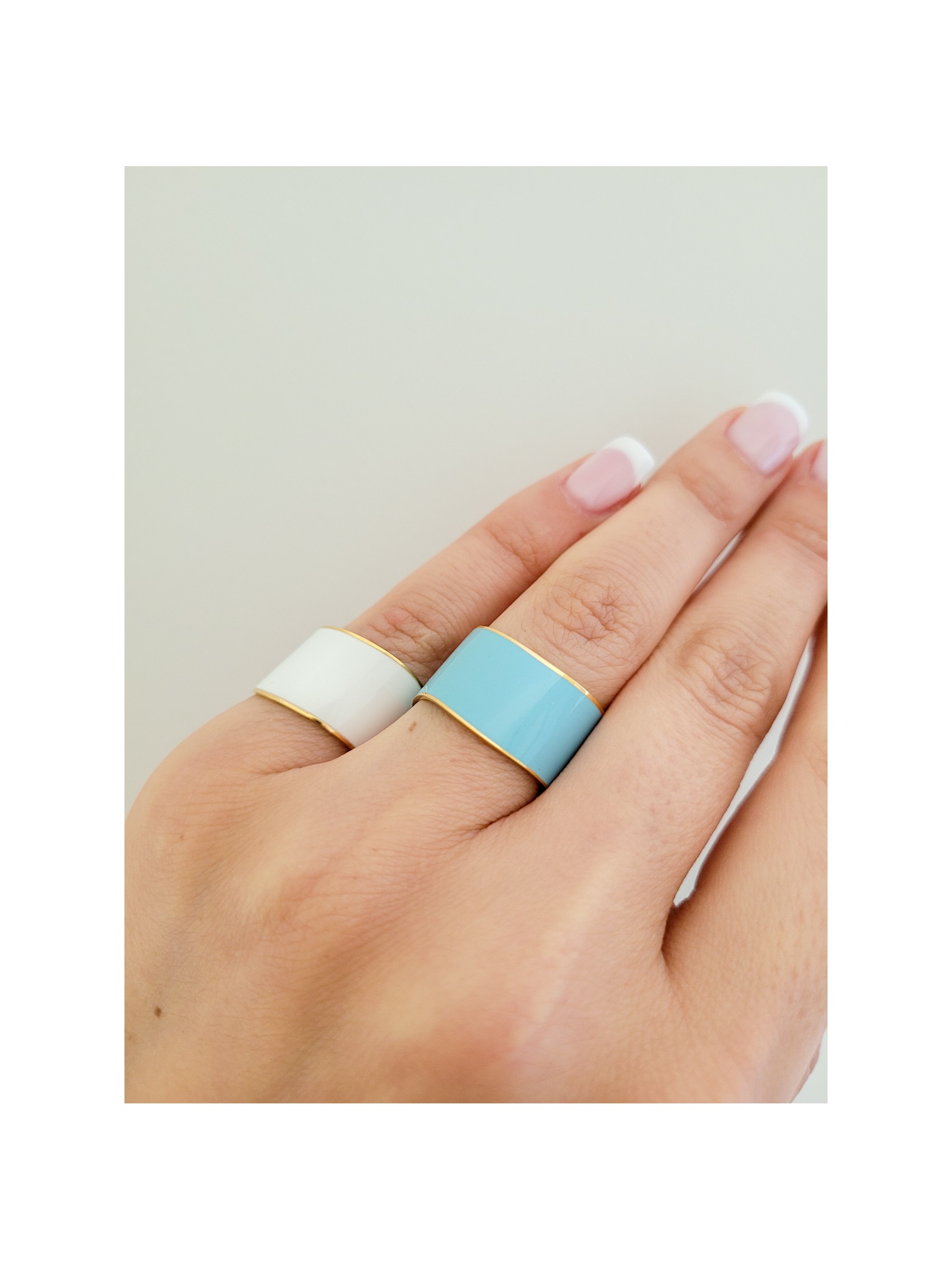 Δαχτυλίδι barrel λευκό