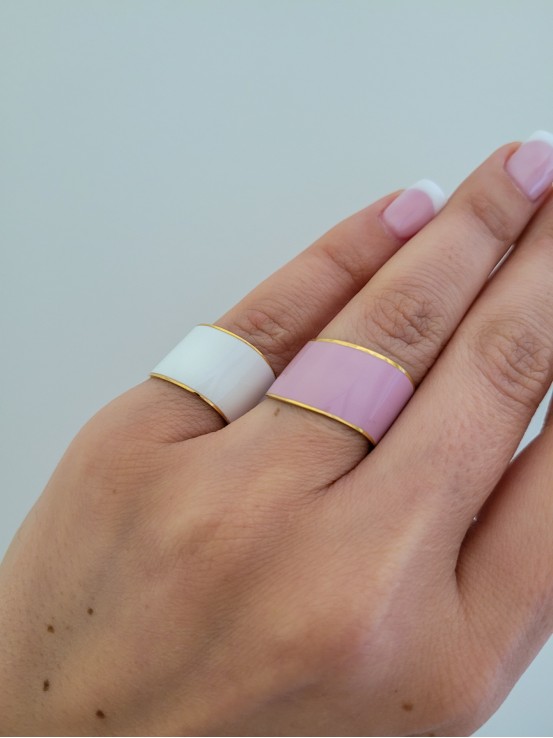 Δαχτυλίδι barrel ροζ