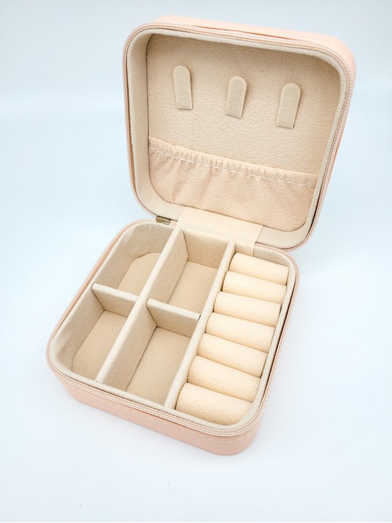 Θήκη κοσμημάτων ταξιδίου σομόν
