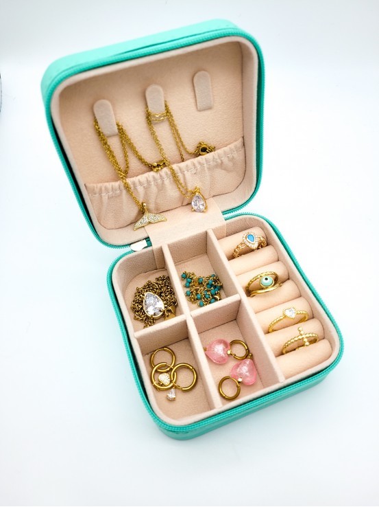 Θήκη κοσμημάτων ταξιδίου βεραμάν
