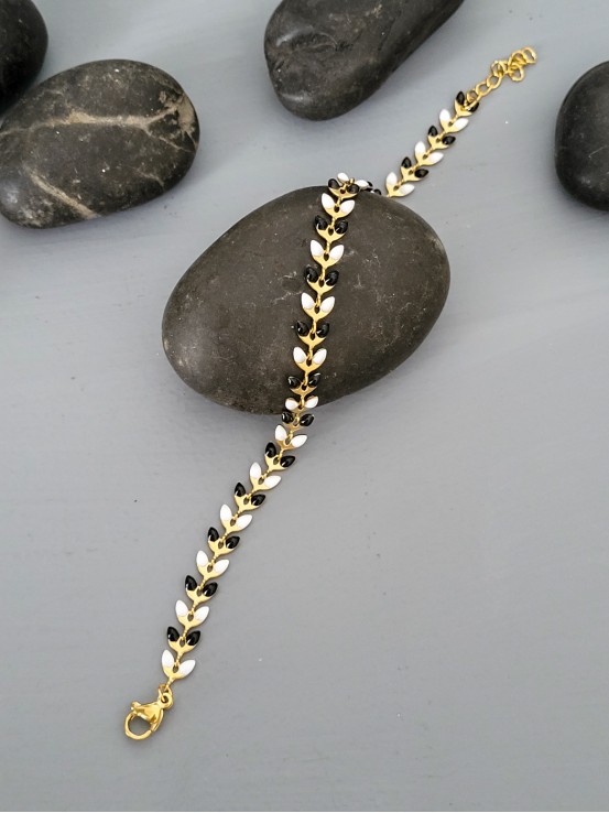 Βραχιόλι leaves χρυσό