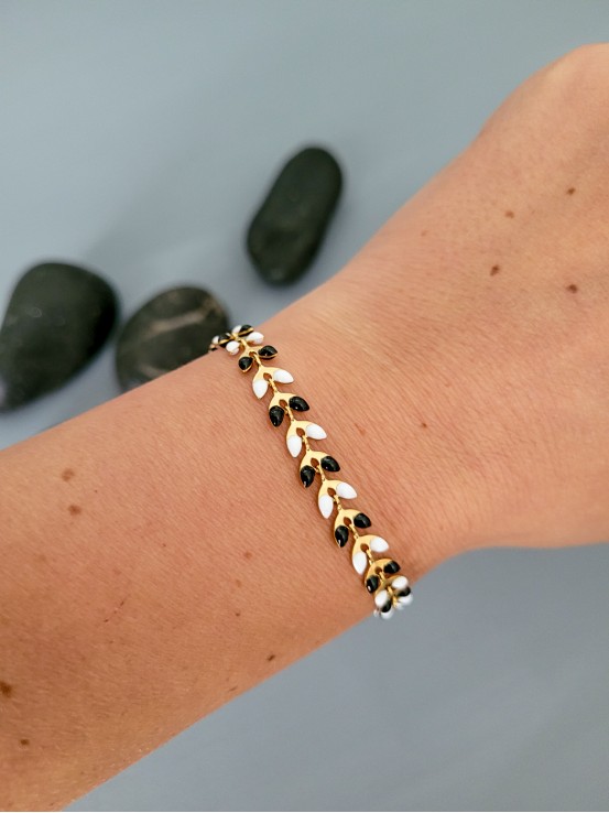 Βραχιόλι leaves χρυσό