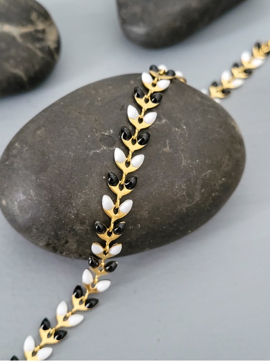 Βραχιόλι leaves χρυσό