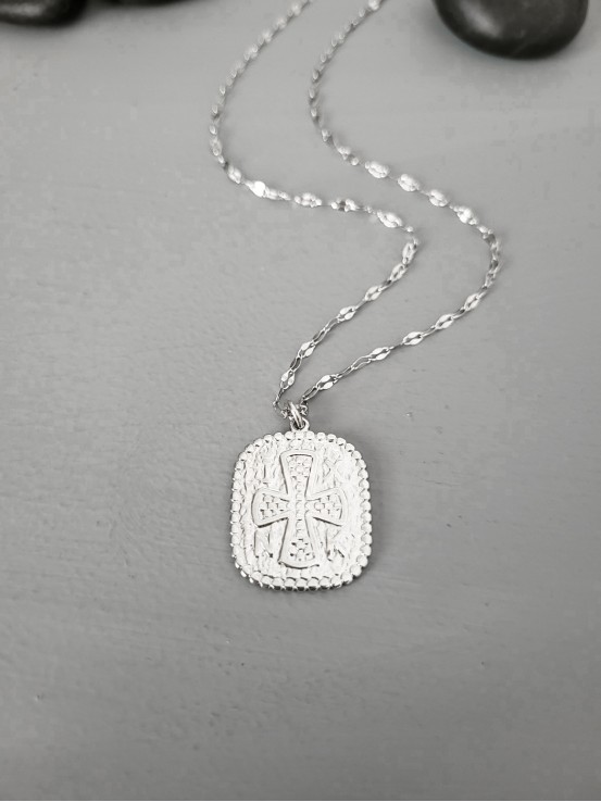 Κολιέ Κωνσταντινάτο cross ασημί