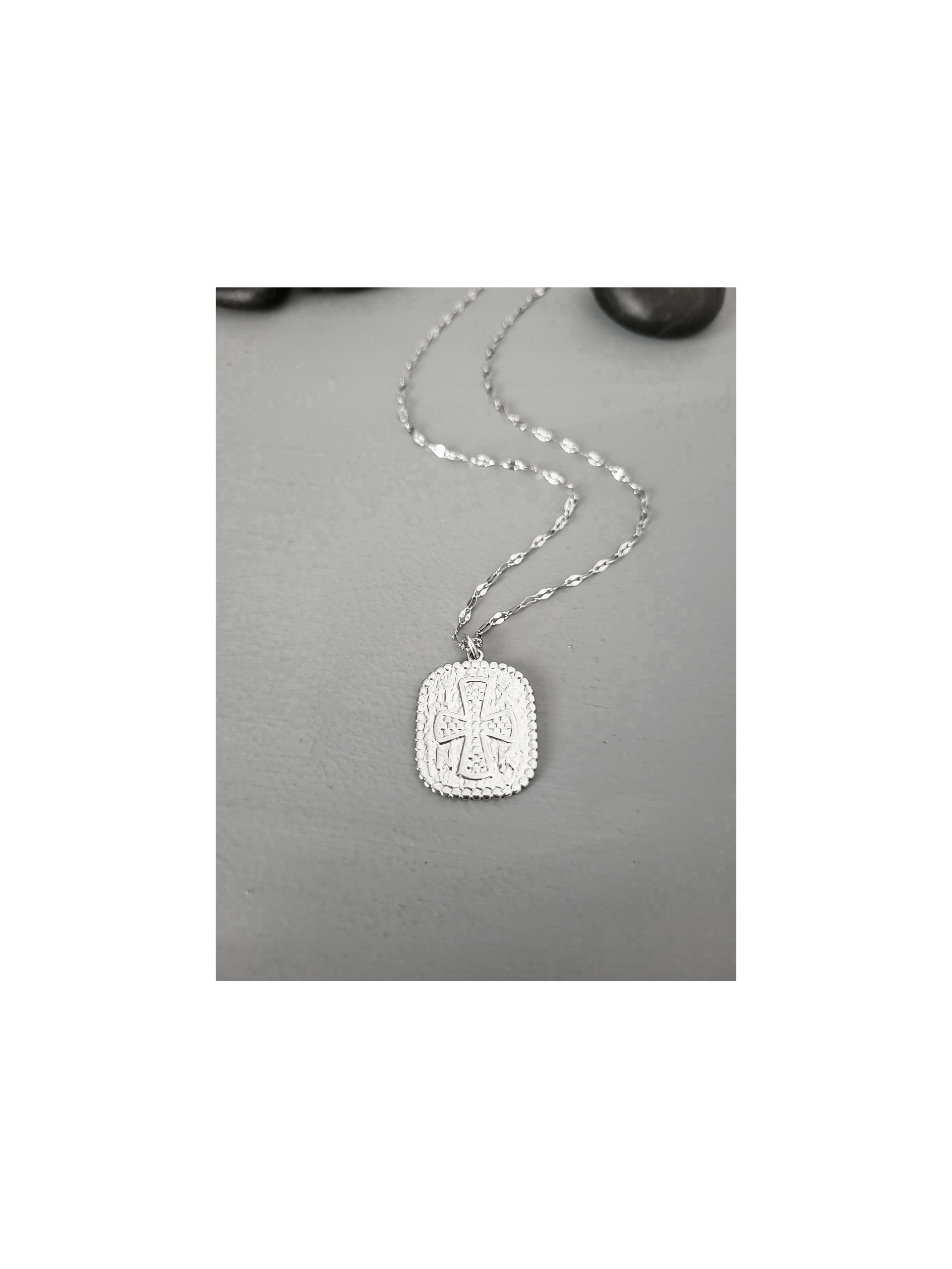 Κολιέ Κωνσταντινάτο cross ασημί