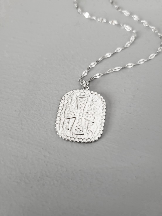 Κολιέ Κωνσταντινάτο cross ασημί