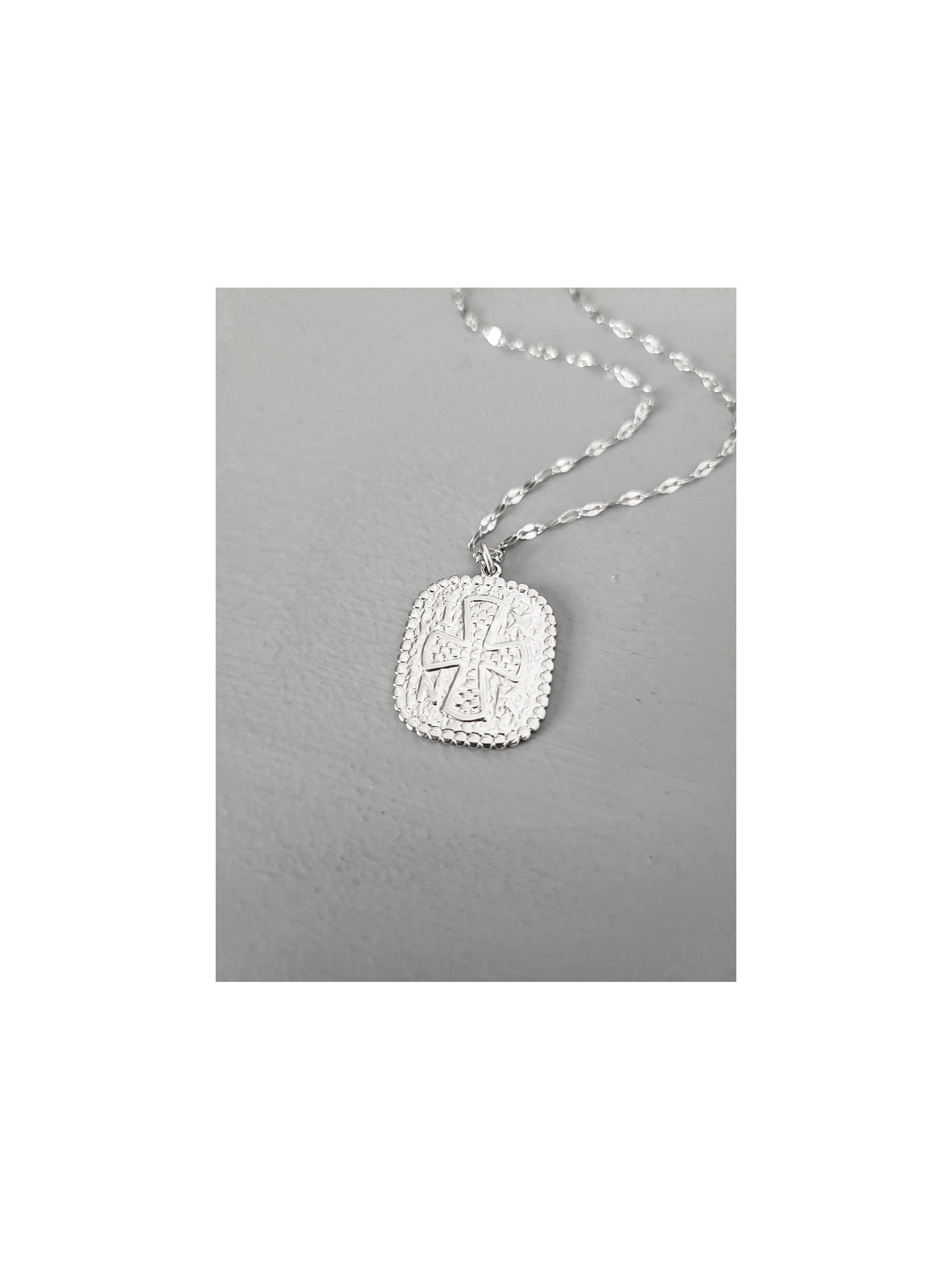 Κολιέ Κωνσταντινάτο cross ασημί