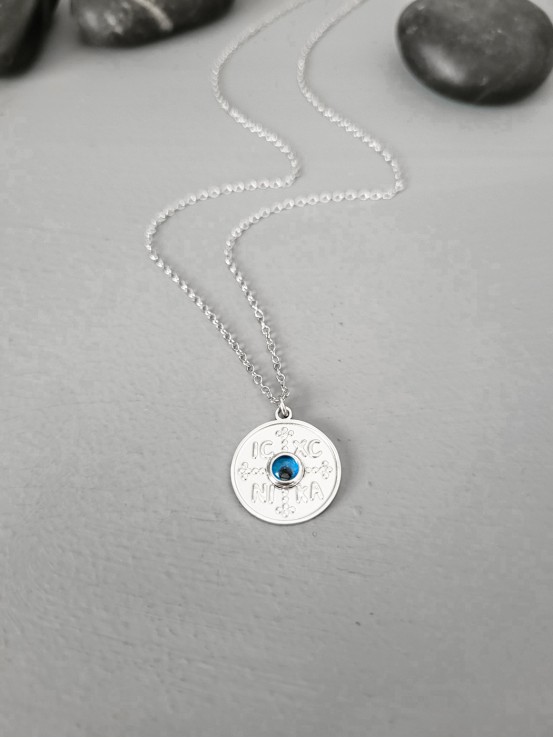 Κολιέ Κωνσταντινάτο small round ασημί