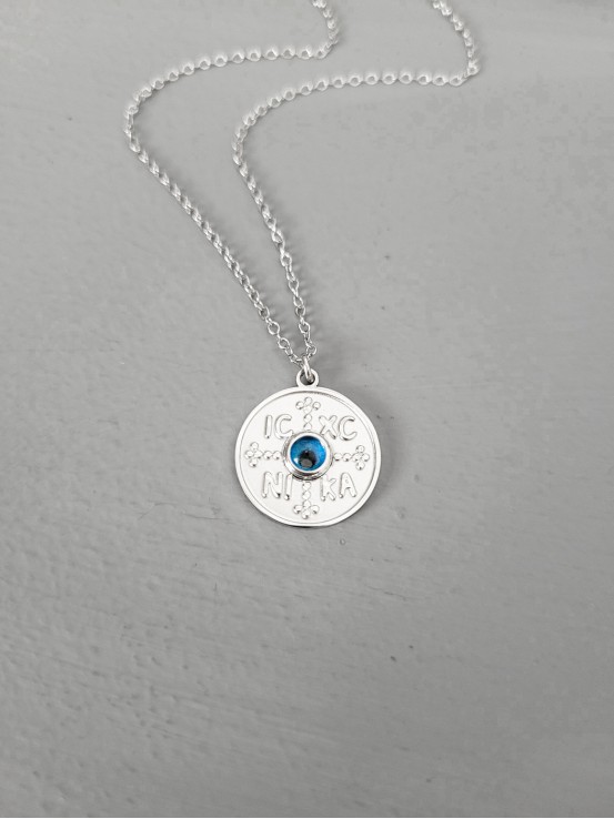 Κολιέ Κωνσταντινάτο small round ασημί