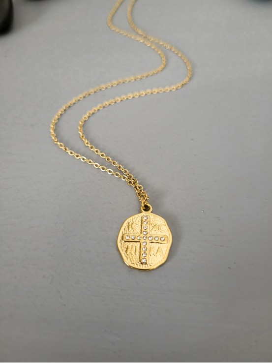 Κολιέ Κωνσταντινάτο shine cross χρυσό