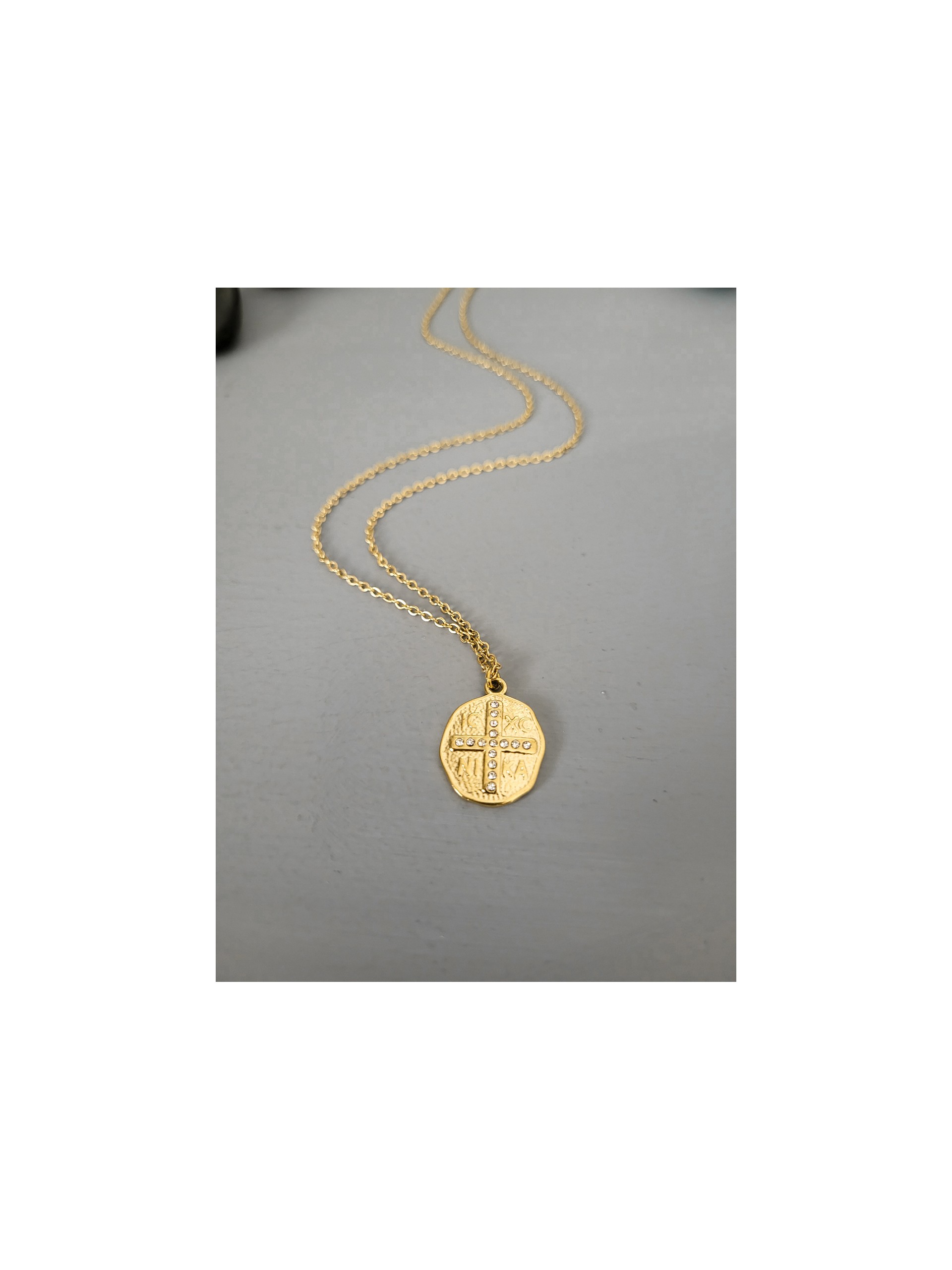 Κολιέ Κωνσταντινάτο shine cross χρυσό