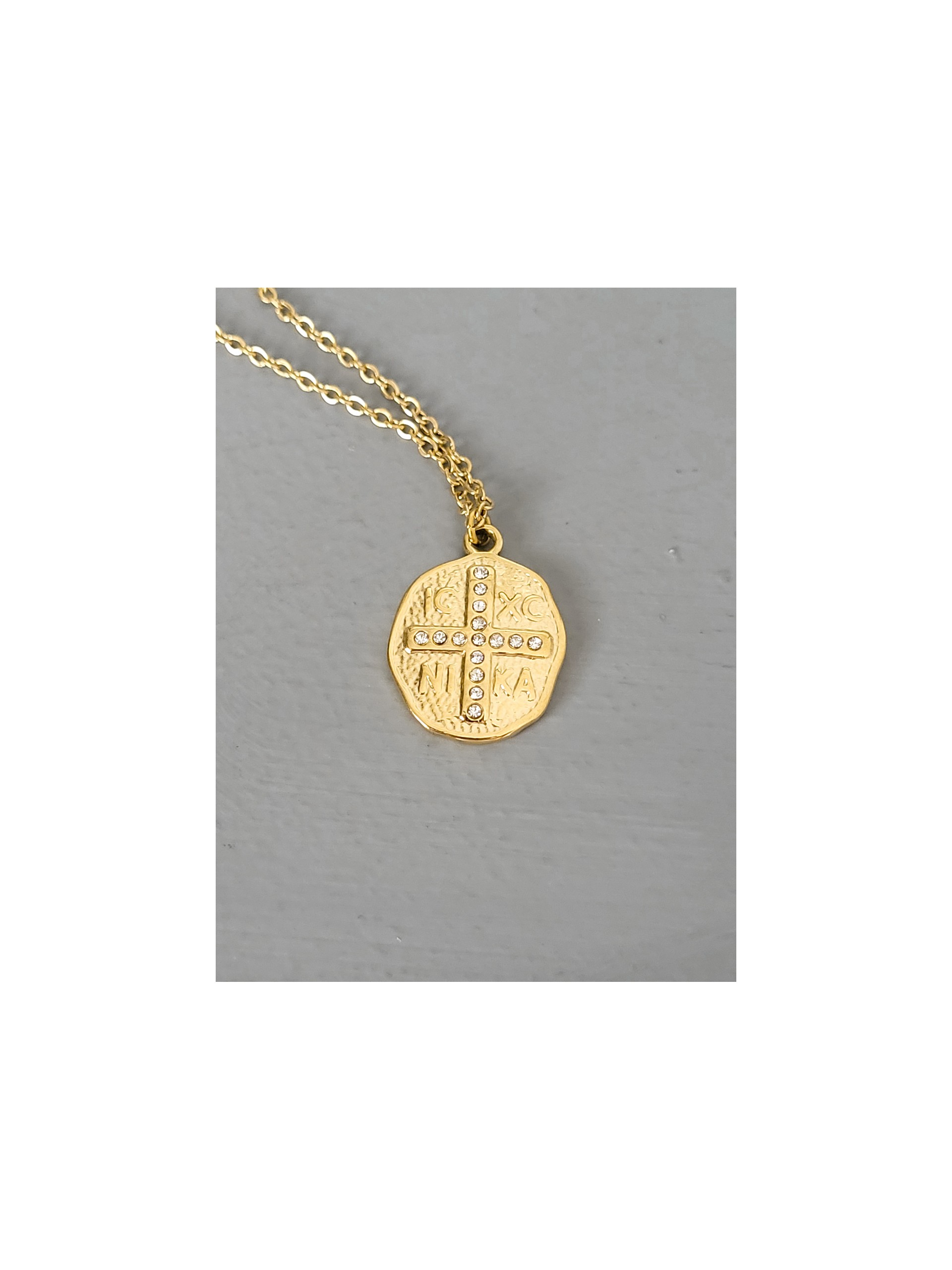 Κολιέ Κωνσταντινάτο shine cross χρυσό