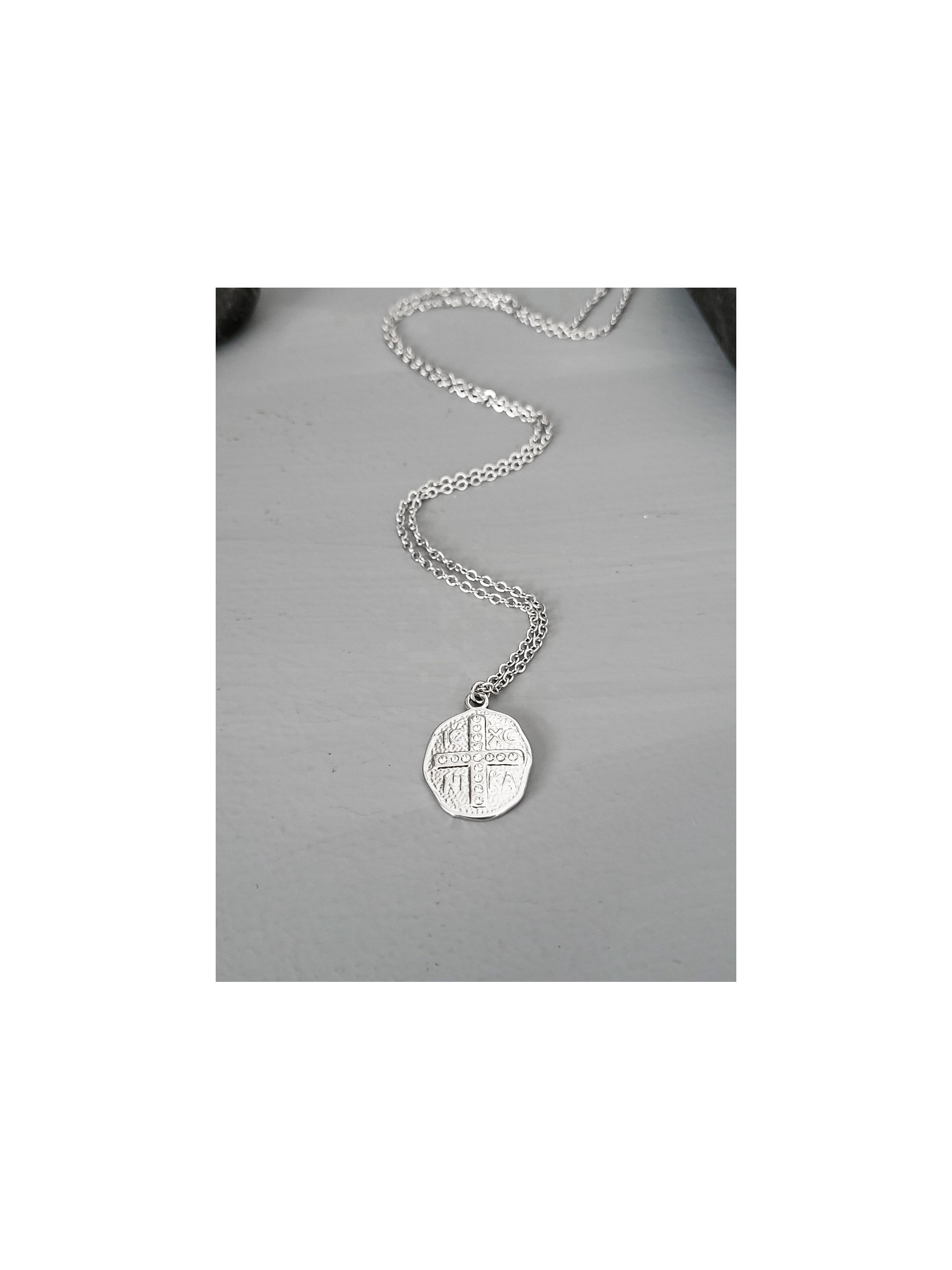 Κολιέ Κωνσταντινάτο  shine cross ασημί