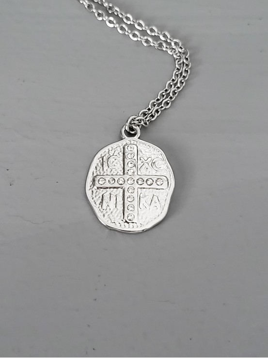 Κολιέ Κωνσταντινάτο  shine cross ασημί