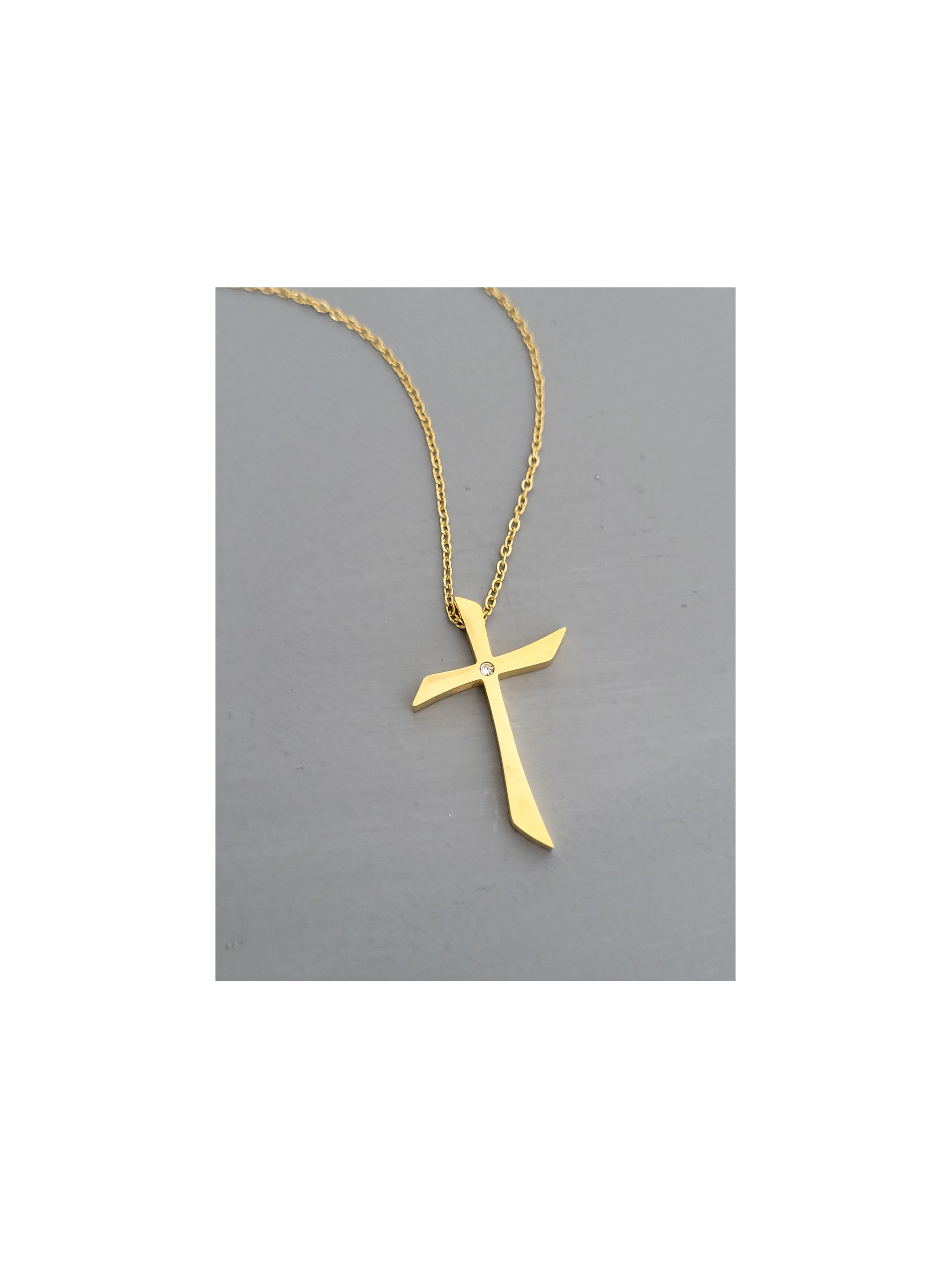 Κολιέ σταυρός specific χρυσό