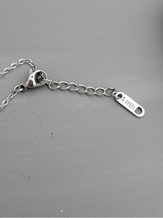 Κολιέ big Festos ασημί