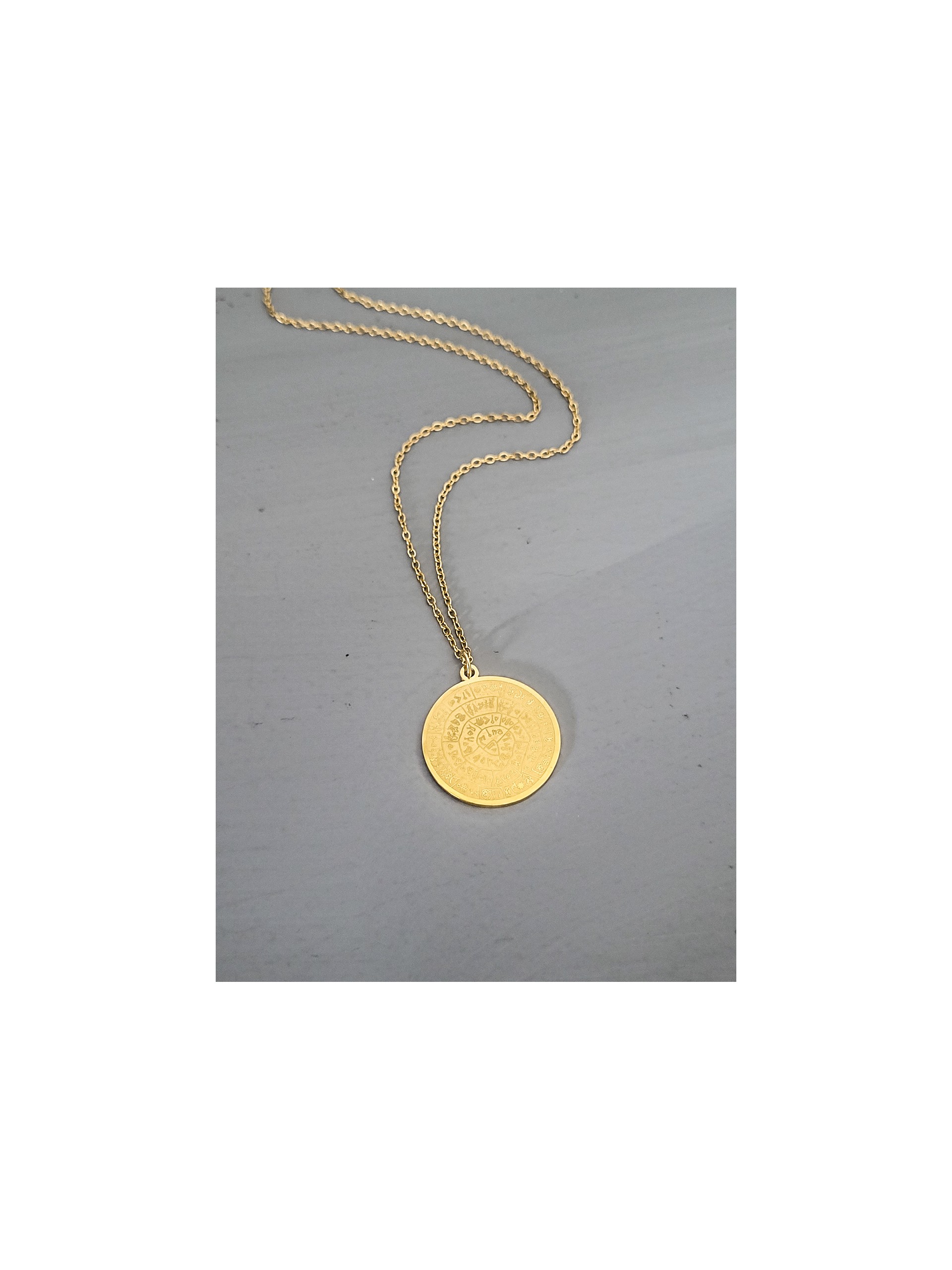 Κολιέ big Festos χρυσό