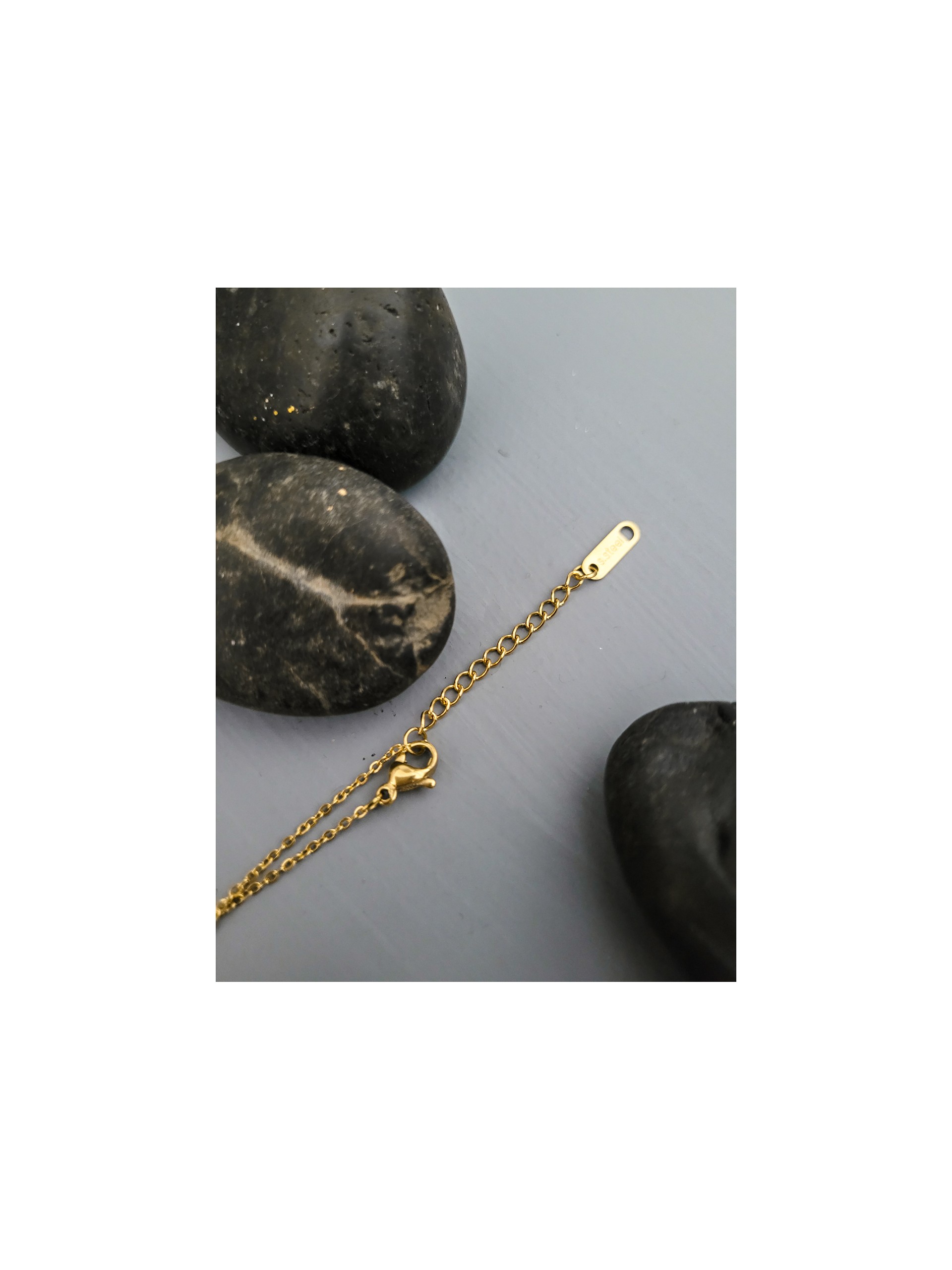 Κολιέ elegant eye black χρυσό