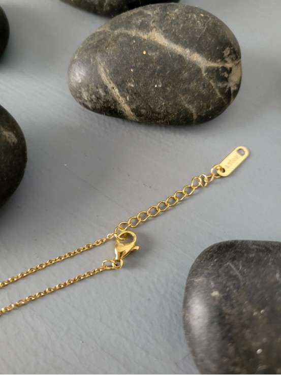 Κολιέ elegant eye white χρυσό