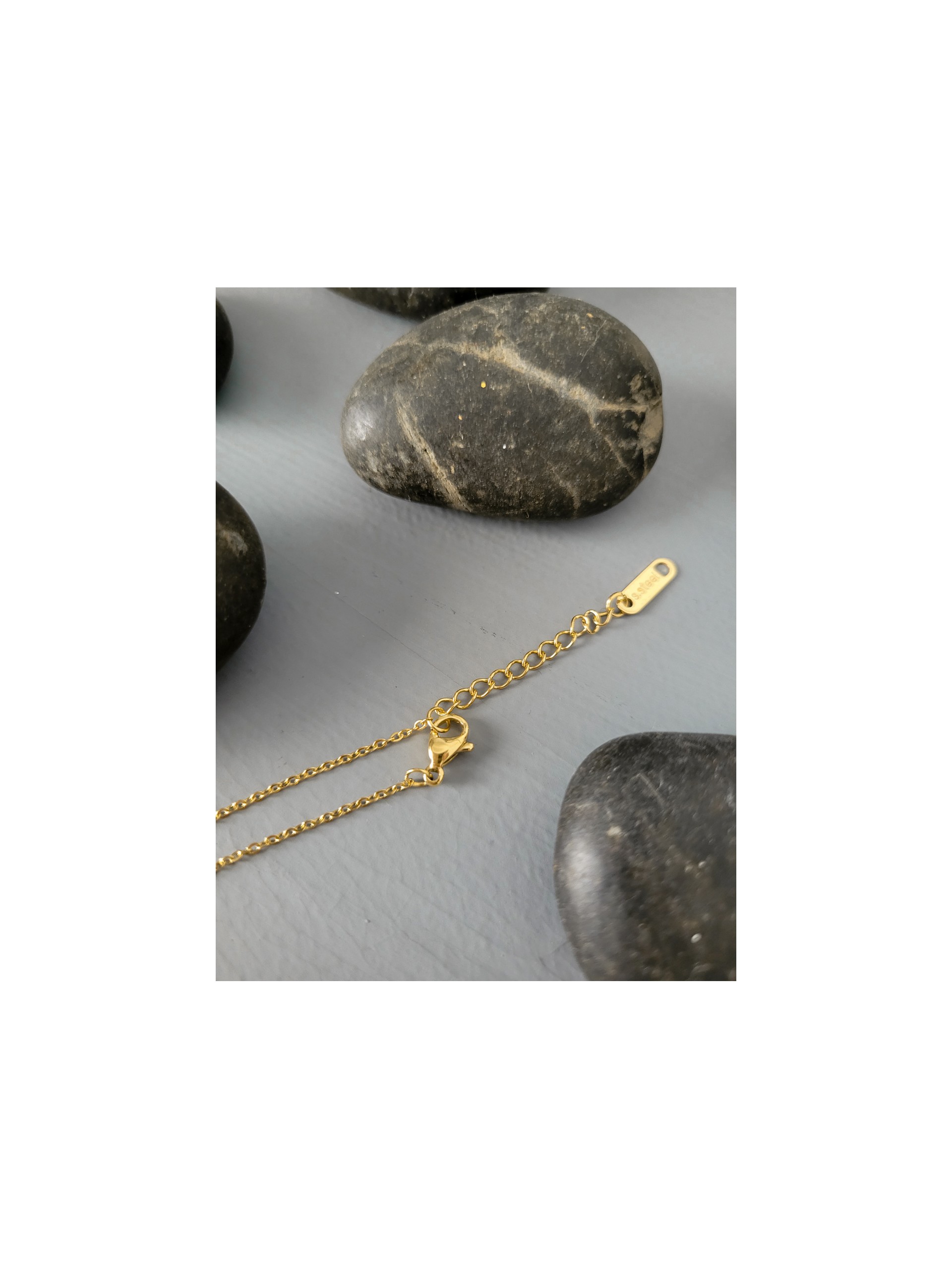 Κολιέ elegant eye white χρυσό