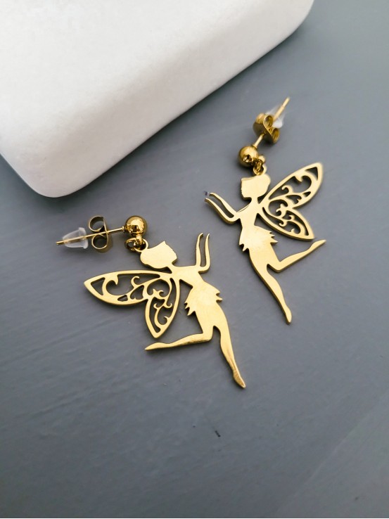 Σκουλαρίκια  fairy χρυσά