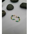 Σκουλαρίκια  enamel metal green