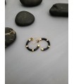 Σκουλαρίκια  enamel metal black