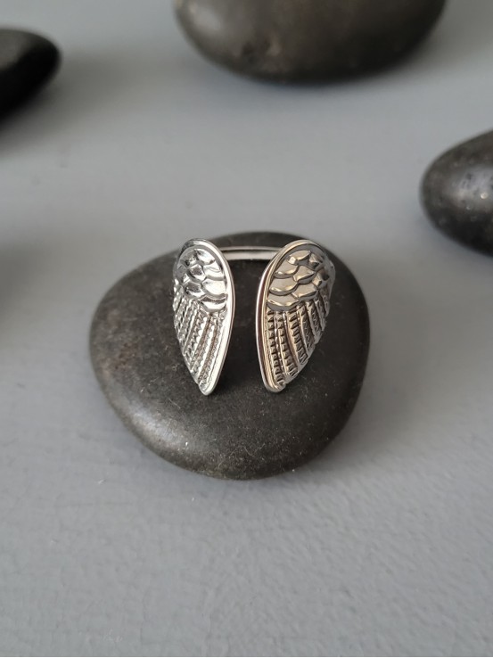 Δαχτυλίδι Angel wings ασημί
