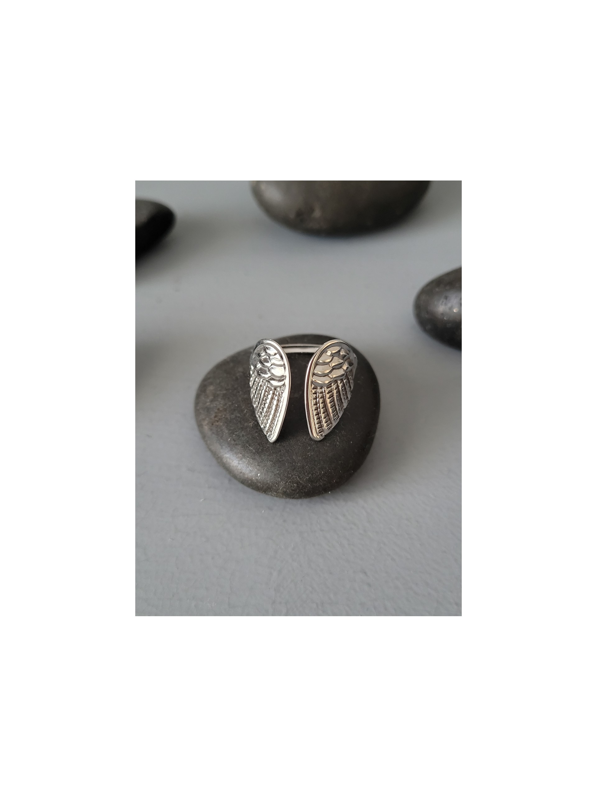 Δαχτυλίδι Angel wings ασημί