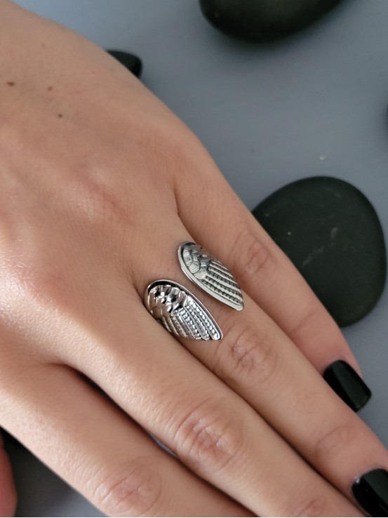 Δαχτυλίδι Angel wings ασημί