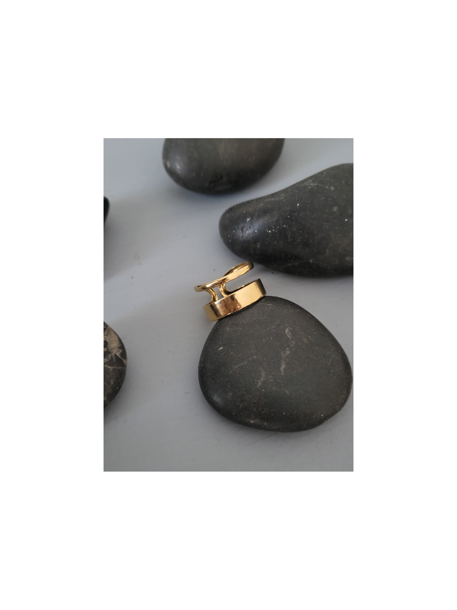 Δαχτυλίδι Double Lines χρυσό