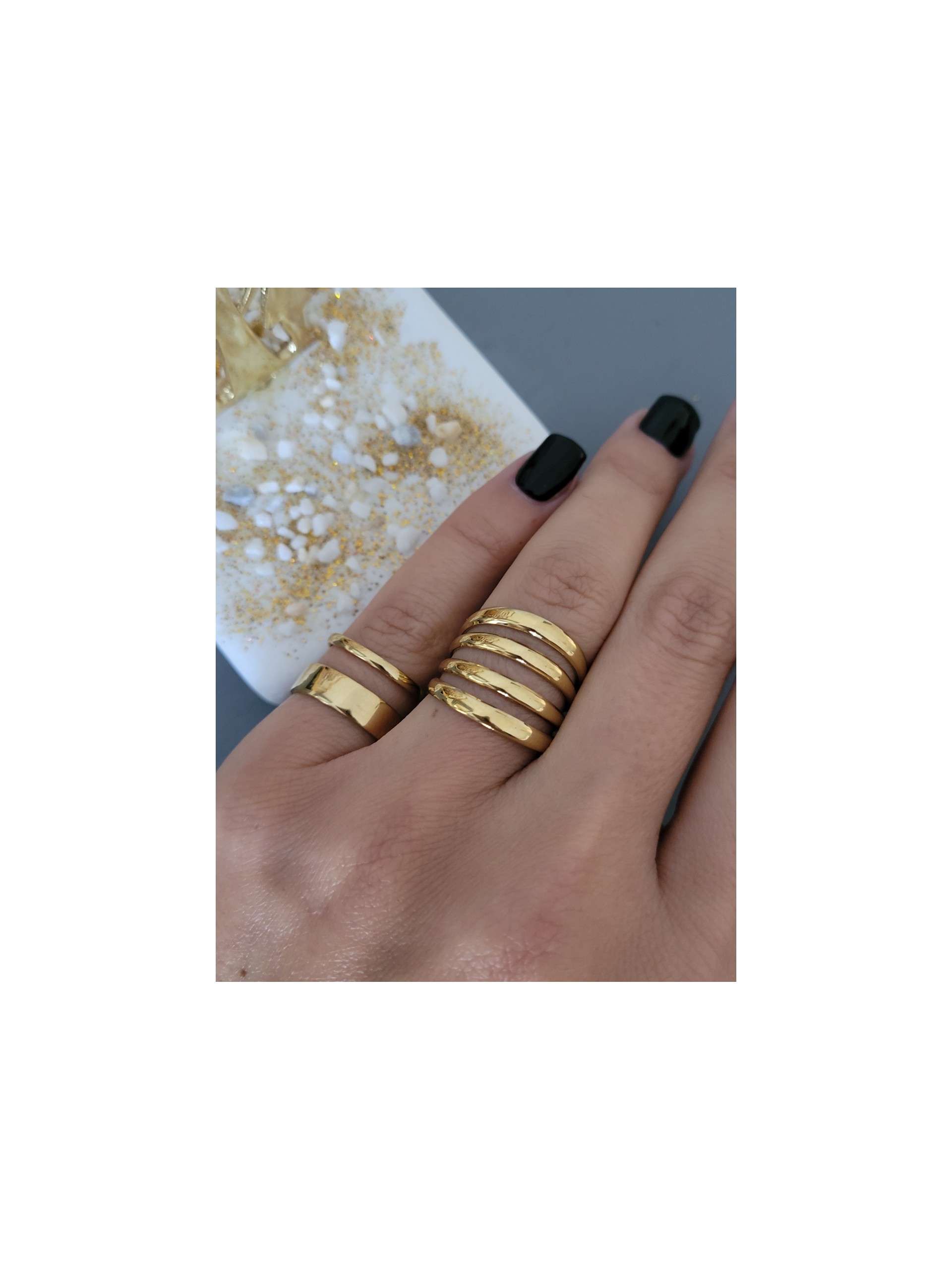 Δαχτυλίδι Double Lines χρυσό