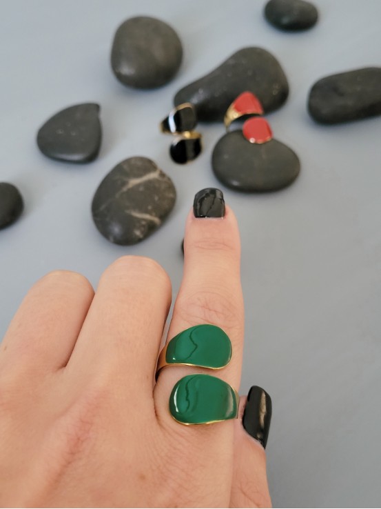 Δαχτυλίδι Double Smalto